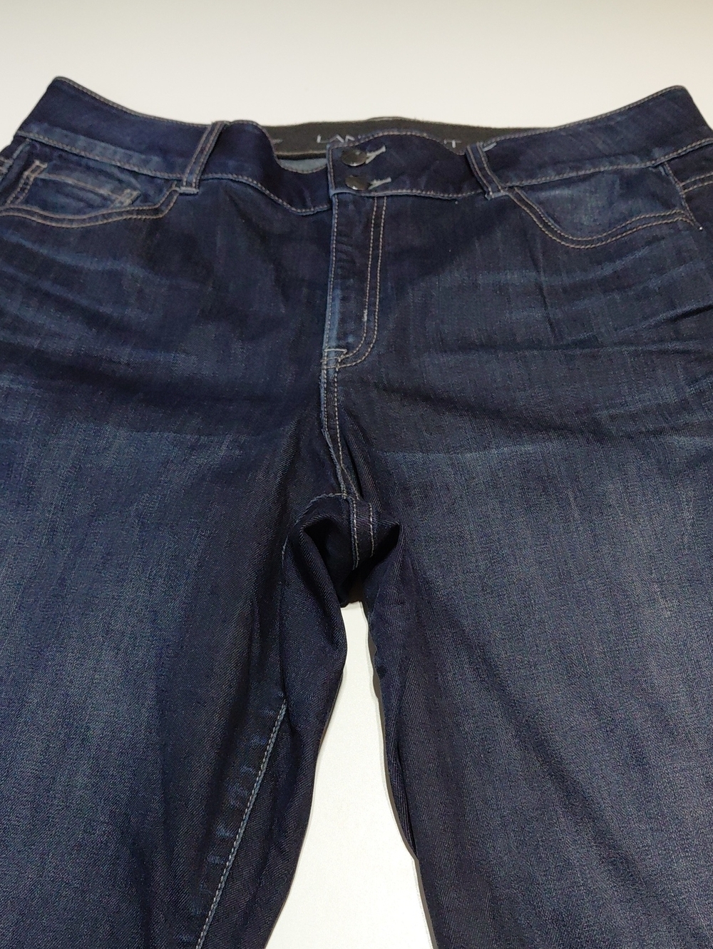 LANE BRYANT Women's Tighter Tummy Technology Dark Blue Skinny Jeans Size 18 Long